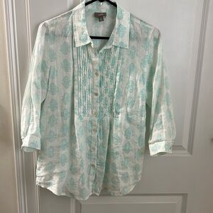 J. Jill Linen Button Down Blouse